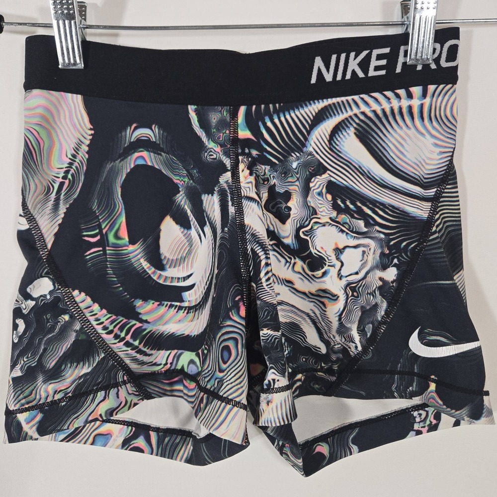 Nike Pro Dri-Fit Athletic Shorts | Geometric Pattern | Size Women's Small